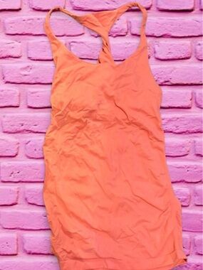 bebe Orange Racerback Tank Top